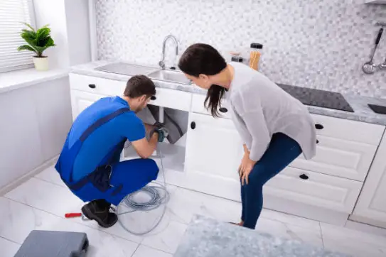 plumbin professional working